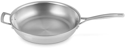 Le Creuset 12-Inch Stainless Steel Classic Fry Pan - 3-Ply Construction