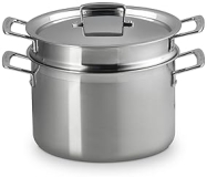 Le Creuset 3-Ply Stainless Steel Deep Pasta Pot with Sieve, 7.5qt