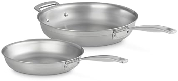 Le Creuset Stainless Steel Classic 3-Ply Fry Pan Set - 9.5" & 11" - Set of 2