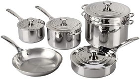 Le Creuset Tri-Ply Stainless Steel 10-Piece Cookware Set