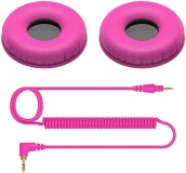 Pioneer DJ Pink HDJ-CUE1 Curl Cord Earpads - HC-CP08-V