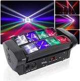 BSBL RGBW LED Moving Head DJ Beam Light for Events, Clubs, Weddings - Sound Activated, DMX Control