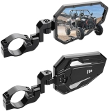 KEMIMOTO Aluminum UTV Side View Mirrors for Polaris RZR, Can Am, Kawasaki | Fits 1.75"-2" Roll Bar | Durable Break Away Design