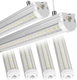 Phiwicsh 8FT LED Shop Light, 125W U Shape Integrated Tube, 6500K Super Bright Lighting for Garage, Plug&Play - 6 Pack