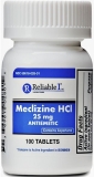 Reliable Meclizine HCL 25mg Tablets 100 ea Pack of 4