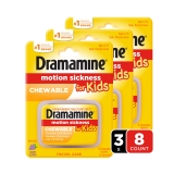 Dramamine Kids Chewable Grape Flavor Motion Sickness Relief 8 Count 3 Pack