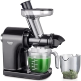 ORMEO HOME Slow Juicer with Large Chute, Easy Clean, BPA-Free - Black