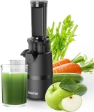 INOVIVA Compact Cold Press Masticating Juicer - High Yield, Easy Clean, Black