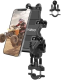 ZİDİYORUO Universal ATV Motorcycle Phone Holder Mount with 8 Clamps - Fits 4.7-7.1" Phones - One-Hand Operation - Compatible with Yamaha, Polaris, Honda, Can Am