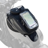 Nomad Universal Magnetic Tank Bag for Motorcycles - Black Gas Tank Pouch for Cruiser & Sportbike