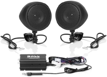 BOSS MCBK420B Bluetooth Speaker System - Class D Compact Amp, Weatherproof 3" Speakers, Volume Control, ATV/Motorcycle Use
