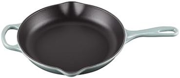 Le Creuset 10.25" Enameled Cast Iron Skillet, Sea Salt Finish - 1-3/4 qt.