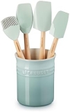 Le Creuset Silicone Utensil Set with Stoneware Crock, 5 pc. - Sea Salt