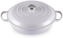 Le Creuset 5 qt. Enameled Cast Iron Signature Braiser in Shallot Color