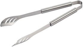 Le Creuset 17.5" Stainless Steel BBQ Tongs for Outdoor Grilling
