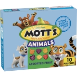 Motts Fruit Flavored Snacks, Animals Assorted Fruit, Pack of 2, Gluten Free, 10 Ct, 8 Oz