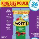 Mott's Assorted Fruit Snacks King Size Pouches - 36 Count