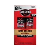 Jack Link's Original Beef Steak Multi-Pack - 6 Beef Steaks (0.8 oz each), 4.8 oz
