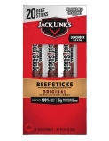 Jack Link's Original Beef Stick – 6g Protein, 100% Beef, No MSG, 0.92 Oz (20 Count)