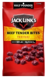 Jack Link's Teriyaki Beef Tender Bites - ½ lb Bag, High Protein Snack, Premium Beef, No MSG/Nitrates