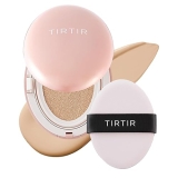 TIRTIR Pink Cushion Foundation | High Coverage Matte Finish Lightweight Corrects Redness | Korean Cushion (#21N Ivory, 0.63 Fl Oz)