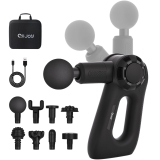 ALLJOY Handheld Massage Gun for Sore Muscles and Stiffness, Multiple Angles, Super-Quiet (Black)