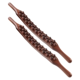 Unbranded 2-Piece Handheld Rolling Stick Back Massager Gua Sha Tool