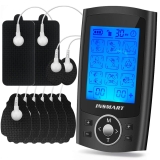 INSMART Rechargeable TENS Unit Muscle Stimulator with 36 Modes & 10 Electrode Pads for Pain Relief