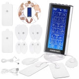 INSMART 3-in-1 TENS Unit Muscle Stimulator with 36 Modes & 10 Electrode Pads for Pain Management
