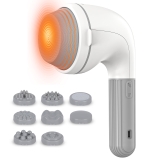 NEXPURE Handheld Massager with 8 Massage Heads & 6 Modes for Men and Women, White
