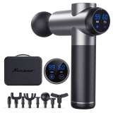 Necano Adjustable LCD Massage Gun for Deep Tissue Relief - Shoulder, Neck, Back Pain