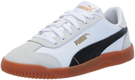 PUMA Club 5v5 Kids Sneakers, White Black-Grey, Size 4 US Big Kid