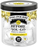 Poo-Pourri Before-You-Go Potty Pods, Original Citrus Toilet Pods - Lemon, Bergamot, Lemongrass - 20 Count