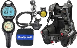 Cressi Start Scuba Diving Gear Package with BCD, Dive Computer, Regulator Set - Medium