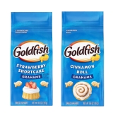 Goldfish Cinnamon Roll & Strawberry Shortcake Baked Snack Crackers Combo, 6.6 Oz Bag