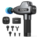 RENPHO Muscle Massage Gun for Pain Relief with 6 Heads, FSA & HSA Eligible - Black
