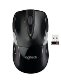 Logitech M525 Wireless Mouse - Long Battery Life, Ergonomic Design, Micro-Precision Scroll Wheel, USB Receiver - Black/Gray