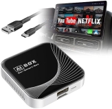 TERUNSOUI Wireless CarPlay & Android Auto Adapter, 3-in-1 Plug & Play, Supports Netflix, YouTube, TF Card - for OEM Wired Car Systems"