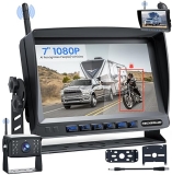 Texcerllon 1080P Wireless RV Backup Camera with AI Detection and DVR Recording