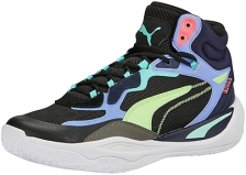 PUMA Playmaker Pro Basketball Shoes, Jet Black-White - Size 9