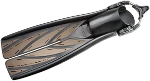 Atomic aquatics Smoke on the Water Adjustable Spring Strap Split Fins Smoke Mens 6-8/Womens 7-9 (MD)